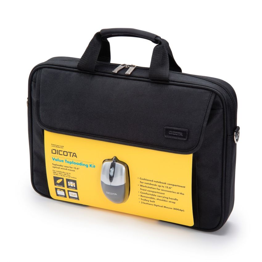 Sacoche Ordinateur PortabSacoche Ordinateur Portable + Souris Dicota Value Toploading Kit 15,6 Sacoche Ordinateur PortabSacoche Ordinateur Portable + Souris Dicota Value Toploading Kit 15,6